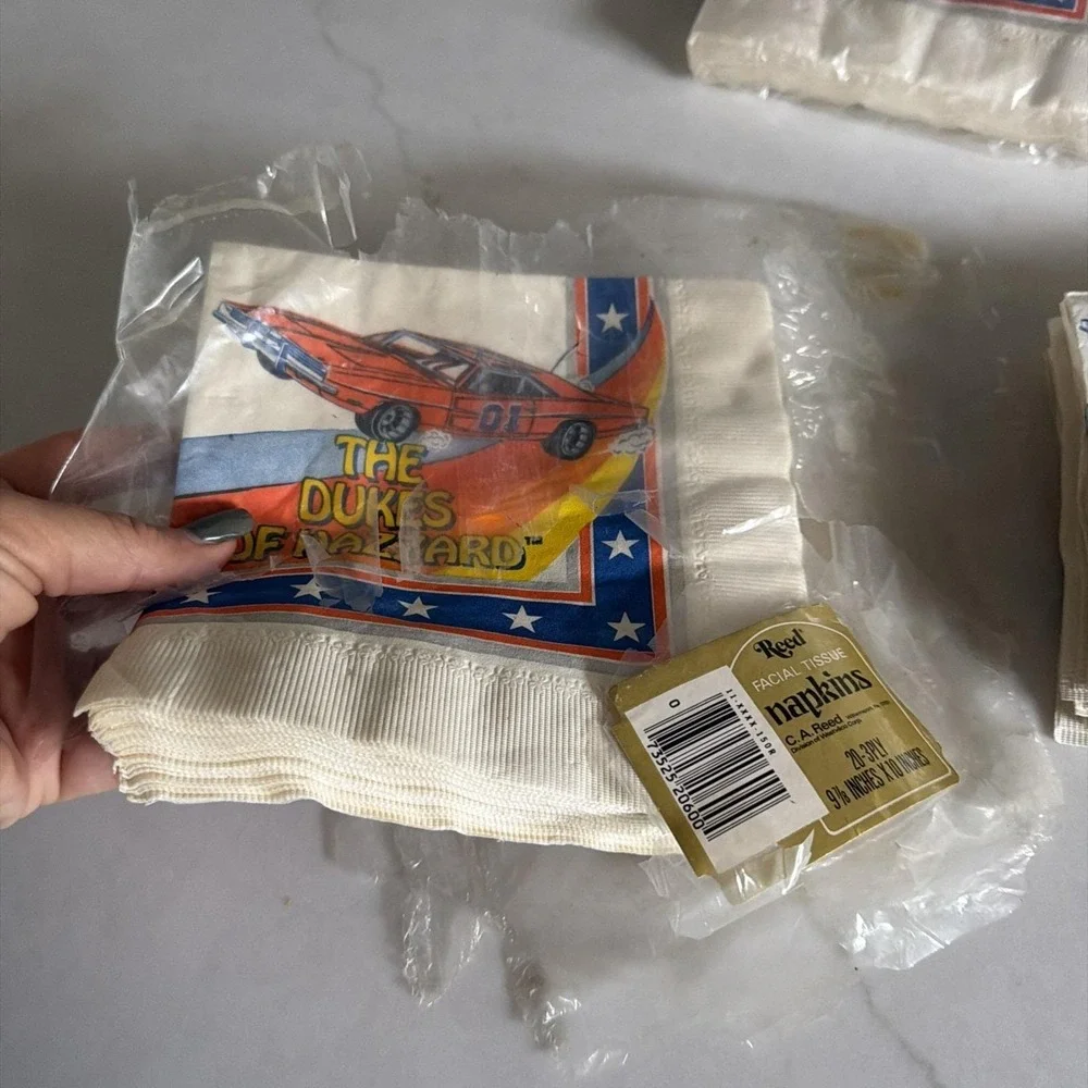 Vintage Dukes of Hazzard Napkins 1981 Warner Bros Unused Party Supplies Lot
